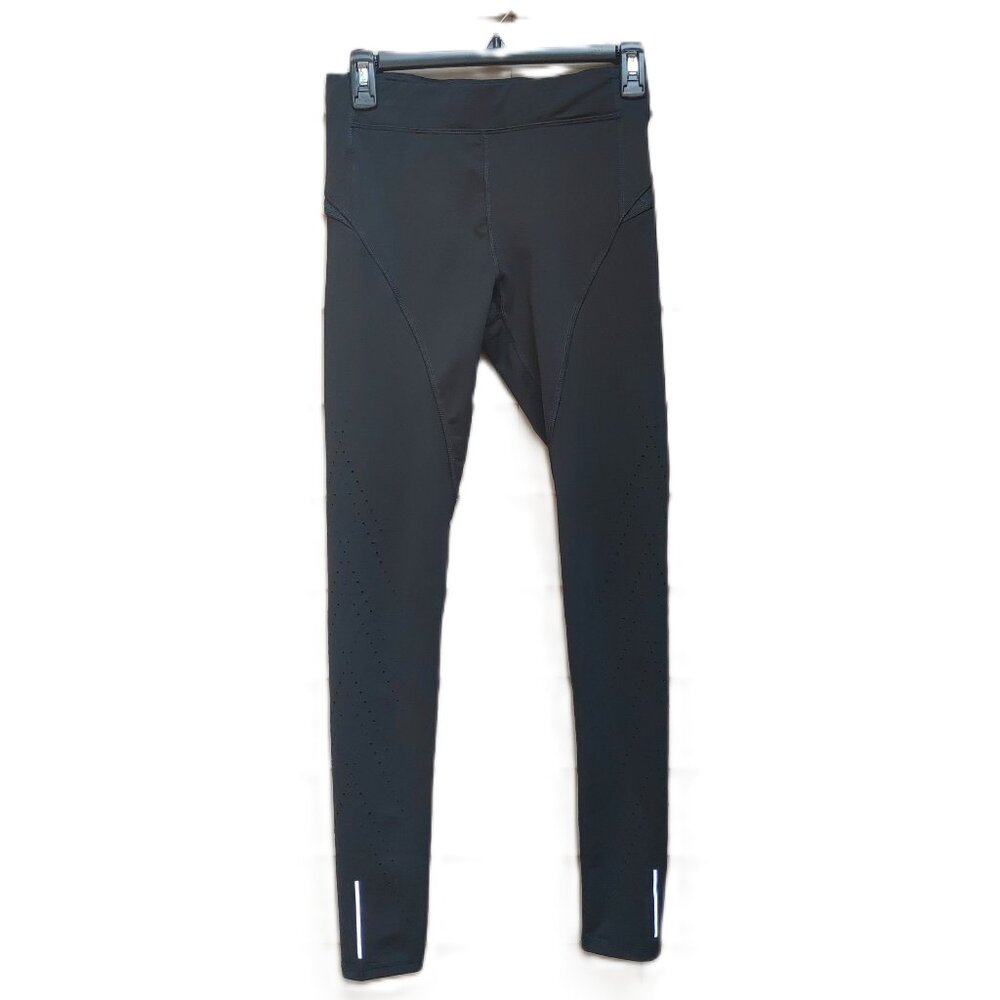 Champion C9 Black Performance Leggings Perforated Pocket Reflective Stripe